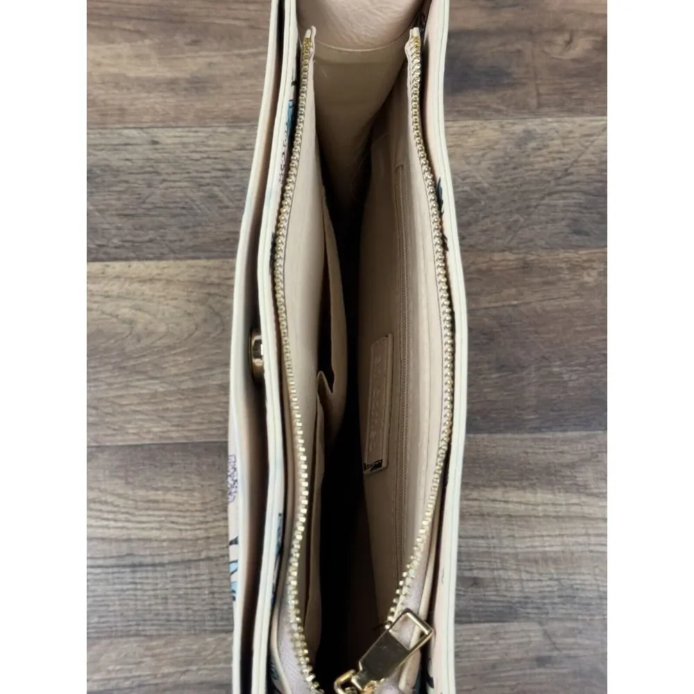 AHDORNED Double-Entry U-Shaped Messenger Straps &‎ Pouch Bee Floral